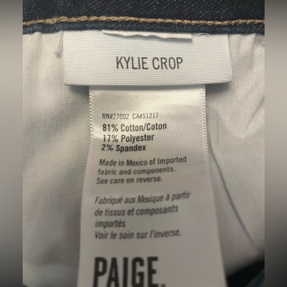 NWOT Paige Denim Kylie Crop Jeans Dark Wash Size 29 - Picture 5 of 7